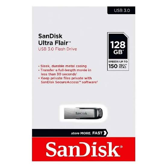 128GB and 256GB Sandisk Ultra Flair Flash