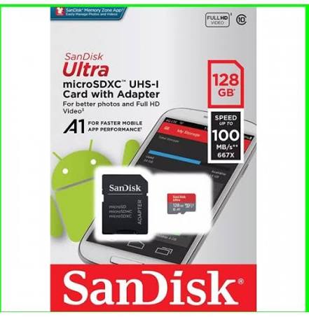 128GB Sandisk Micro SD Memory Card